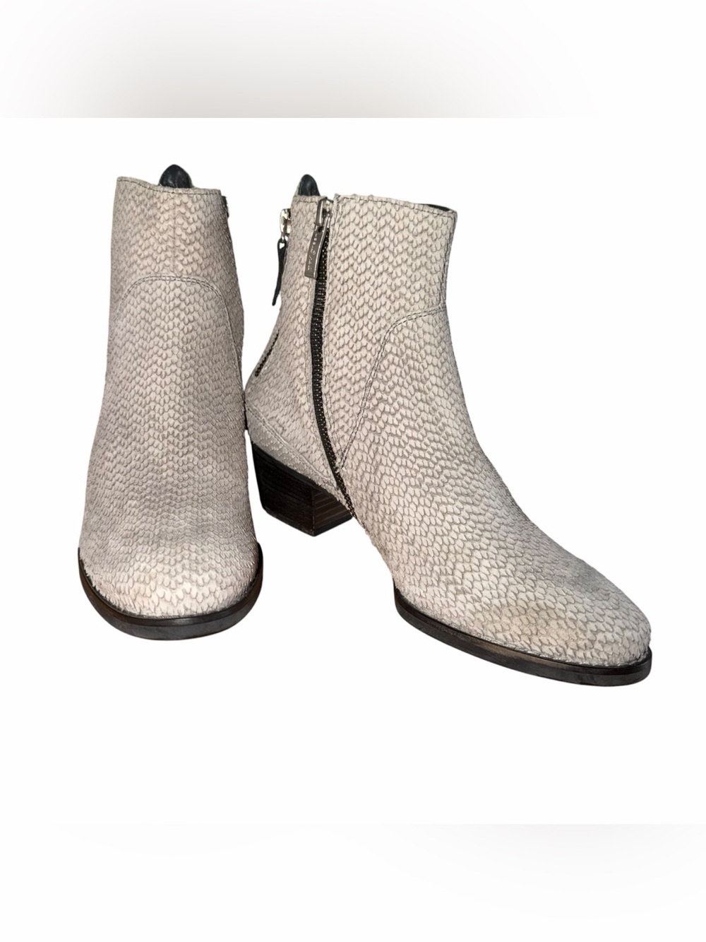 Paul Green Dory Grey Snakeskin Suede Ankle Boots Women’s US 6.5 (UK 4)